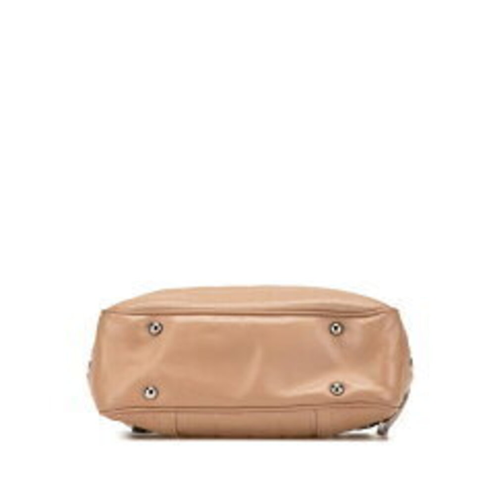 Chanel Chocobar Coco Mark Handbag Beige Tan Leather Caviar Skin - Picture 3 of 10